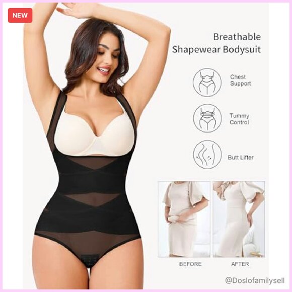 Full Body Shapewear Bodysuit Tummy Control Corset Vest Slimming Seamless - Picture 4 of 7